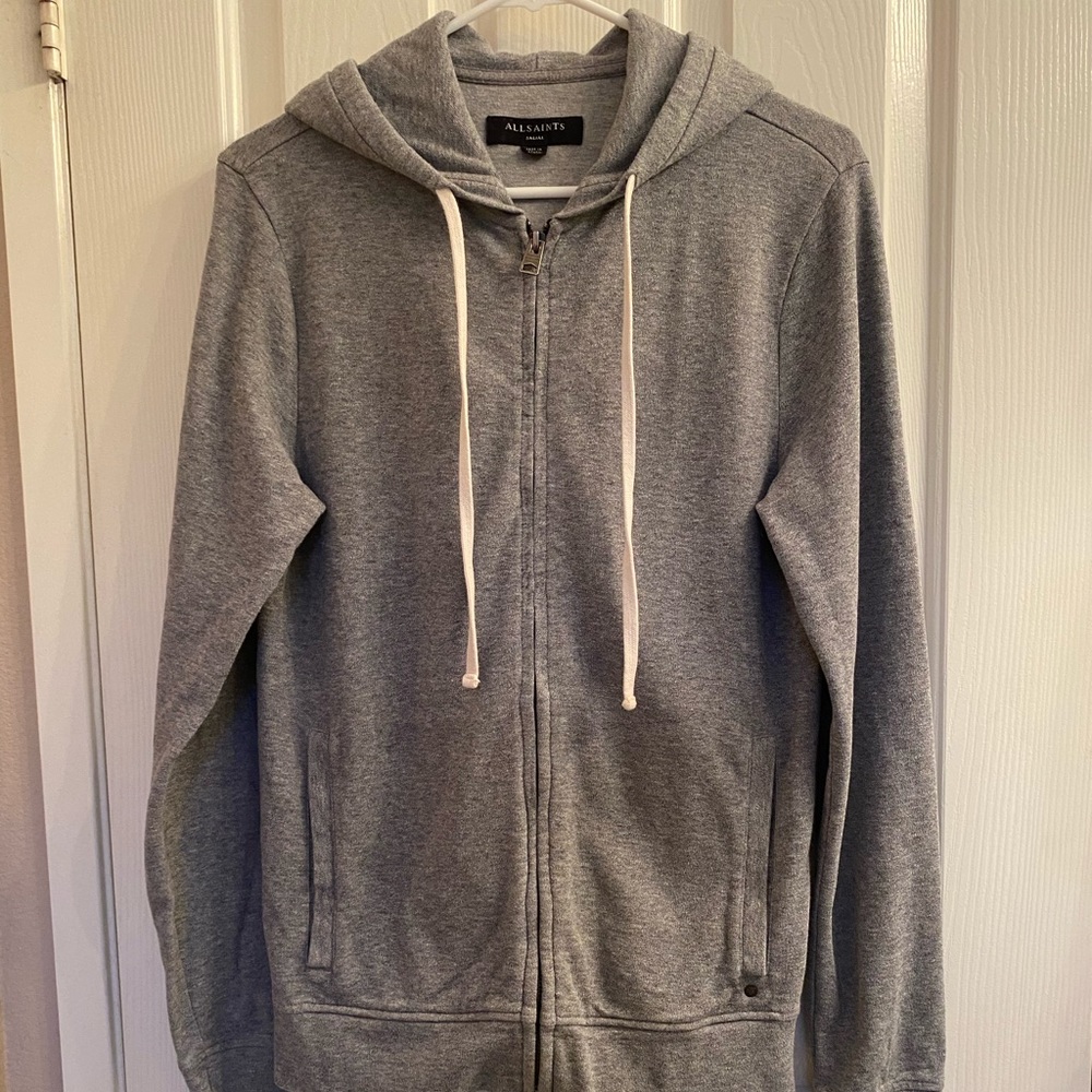 ALLSAINTS gray zip up hoodie